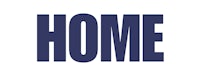 the word home in blue on a white background